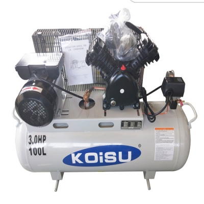 Máy nén khí 3HP, sử dụng điện 1 pha, bình tích 100 lít Model: V-3/100/1 Hãng Koisu